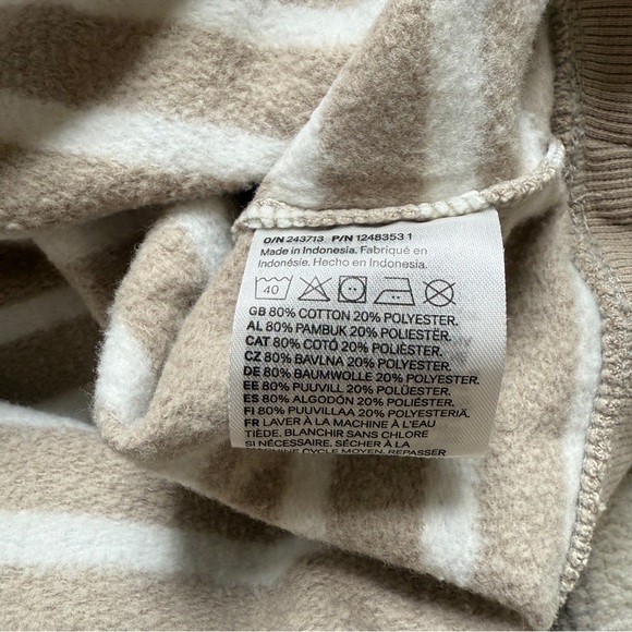 H&M Taupe Striped 2 Piece Sweatsuit - Picture 6 of 9